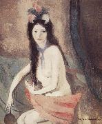 Marie Laurencin The naked woman holding a piece of mirror oil painting artist